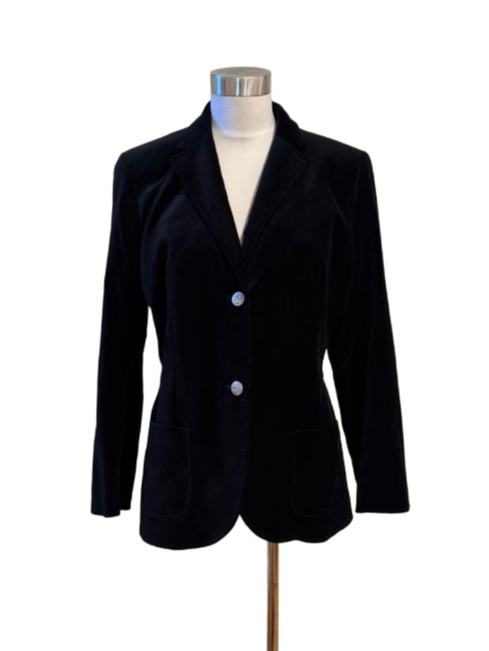 NWOT Brooks Brothers Classic Black velvet stretch blazer 8
